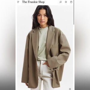 Frankie shop oversized blazer in desert taupe